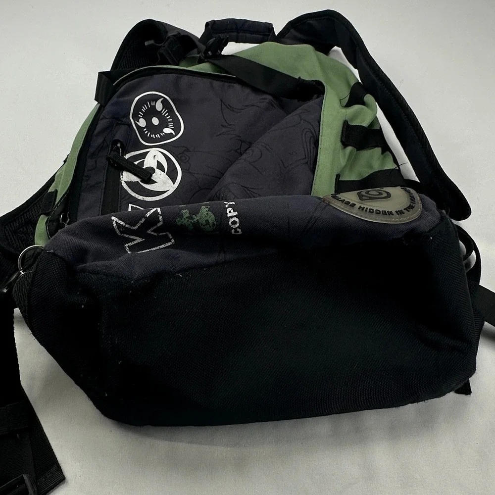 Naruto Shippuden Kakashi Hatake Copy Ninja Backpack Black Green Viz‎ Media
